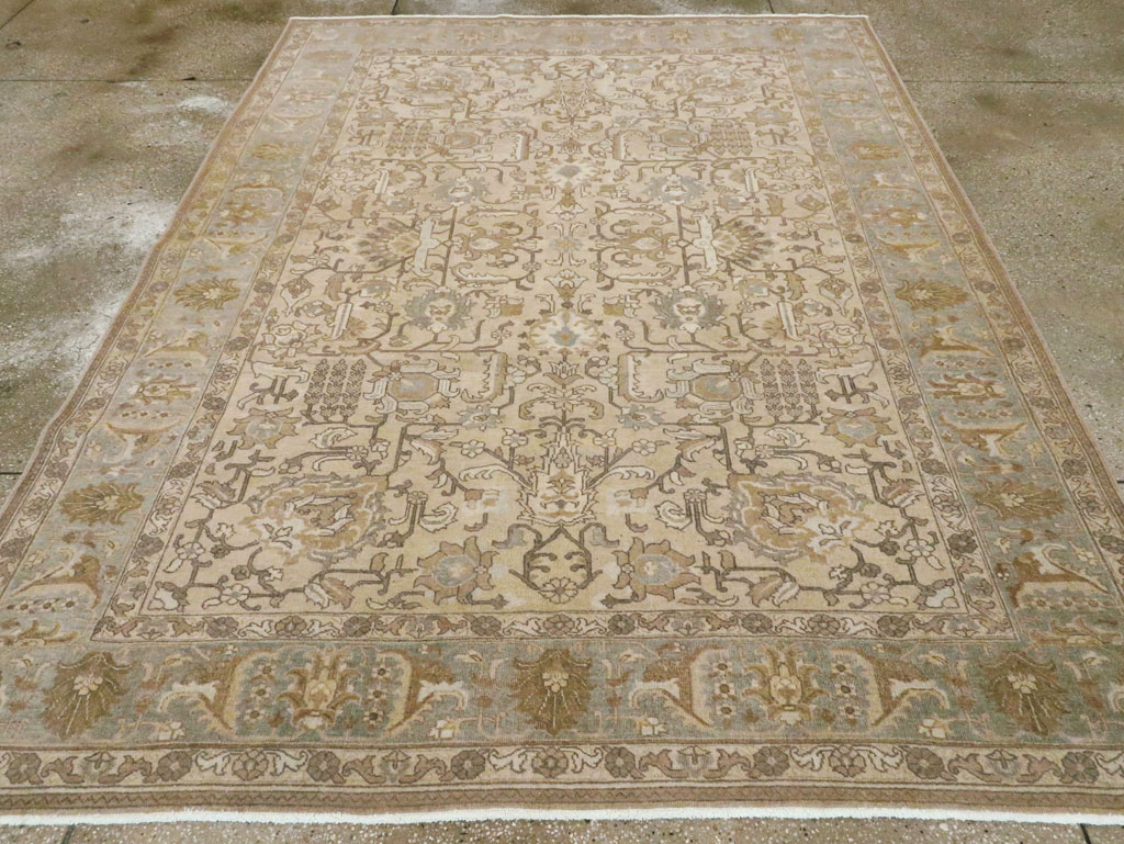 Vintage Persian Tabriz Accent Carpet, No.24440 - Gss