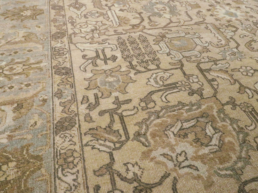 Vintage Persian Tabriz Accent Carpet, No.24440 - Gss
