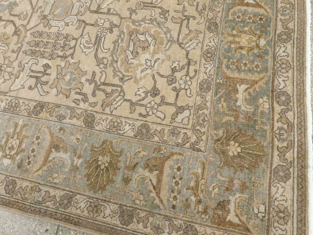 Vintage Persian Tabriz Accent Carpet, No.24440 - Gss