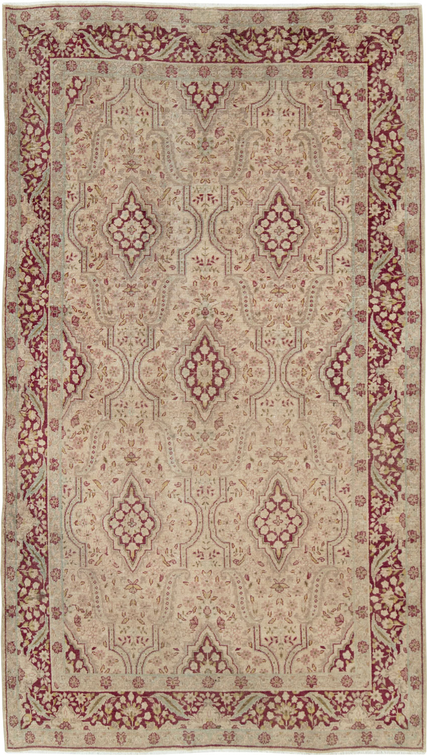 Antique Persian Tabriz Accent Rug, No.24442 - Gss