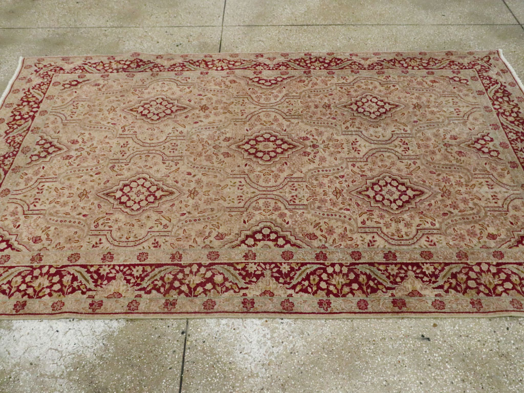 Antique Persian Tabriz Accent Rug, No.24442 - Gss
