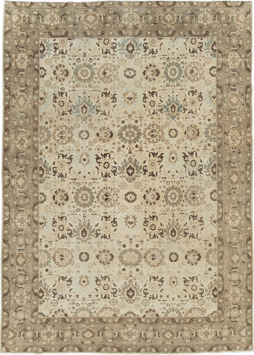 Antique Persian Tabriz Small Room Size Carpet, No.24445 - Gss
