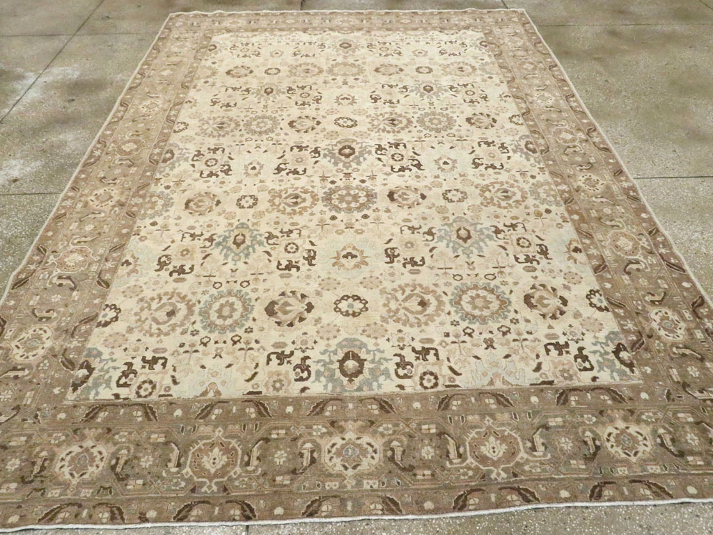 Antique Persian Tabriz Small Room Size Carpet, No.24445 - Gss