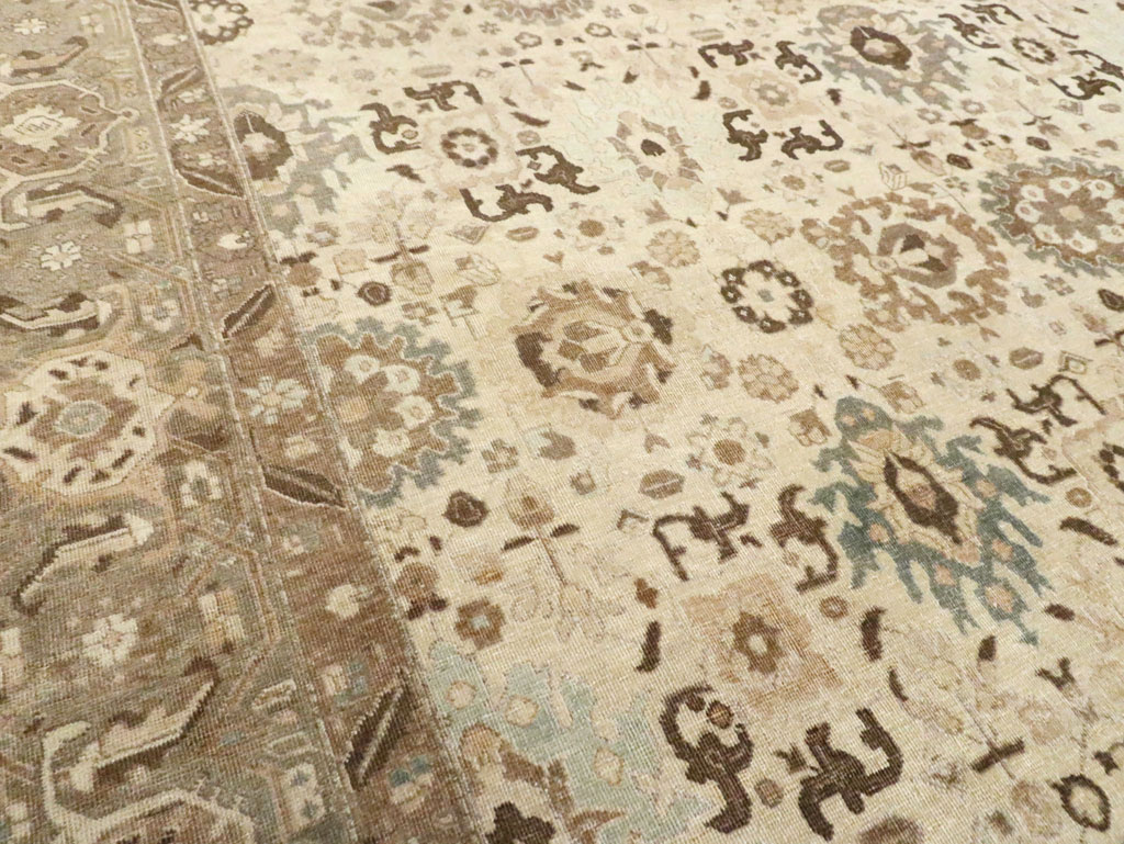Antique Persian Tabriz Small Room Size Carpet, No.24445 - Gss