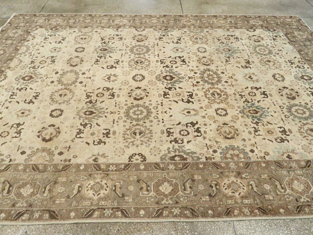 Antique Persian Tabriz Small Room Size Carpet, No.24445 - Gss