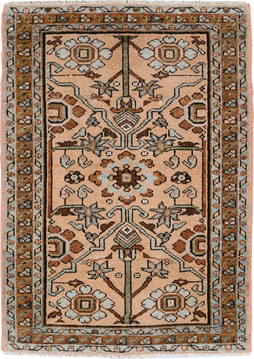 Vintage Persian Malayer Throw Rug, No.24447 - Gss