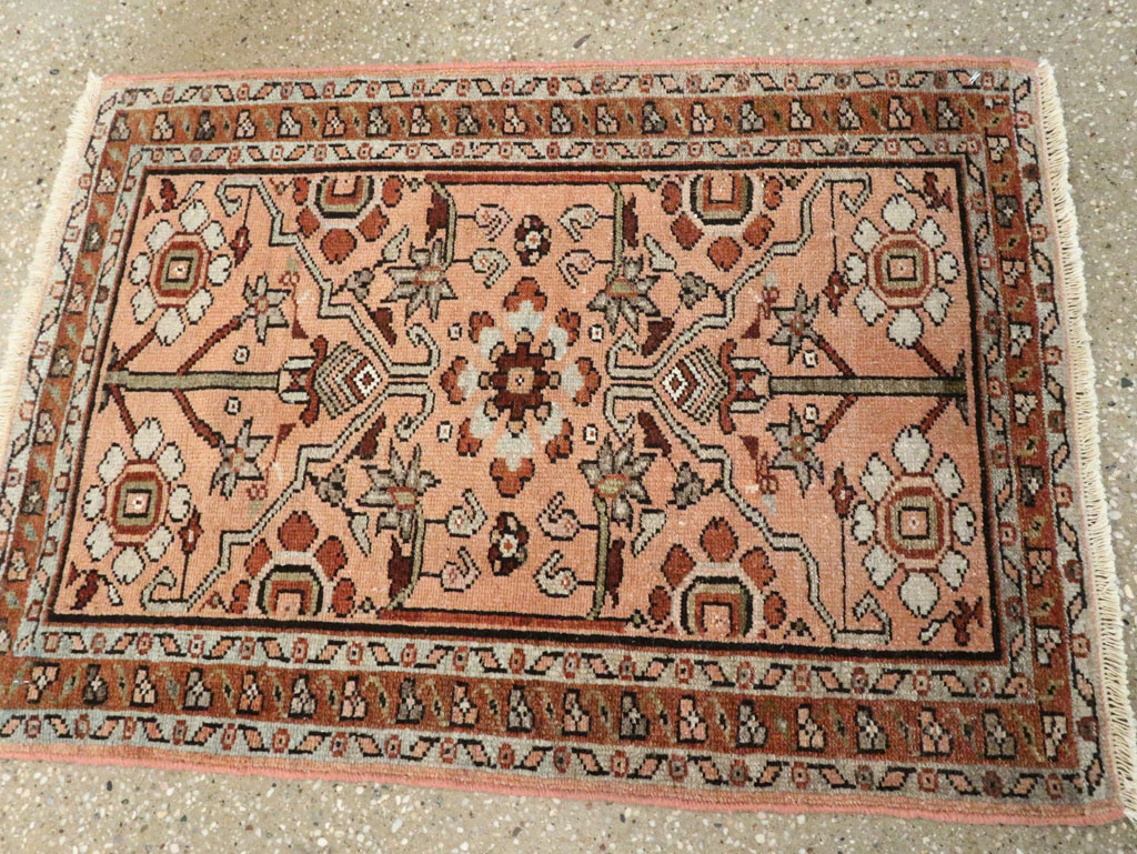 Vintage Persian Malayer Throw Rug, No.24447 - Gss