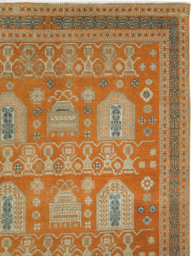 Vintage Persian Afshar Accent Rug, No.24454 - Gss