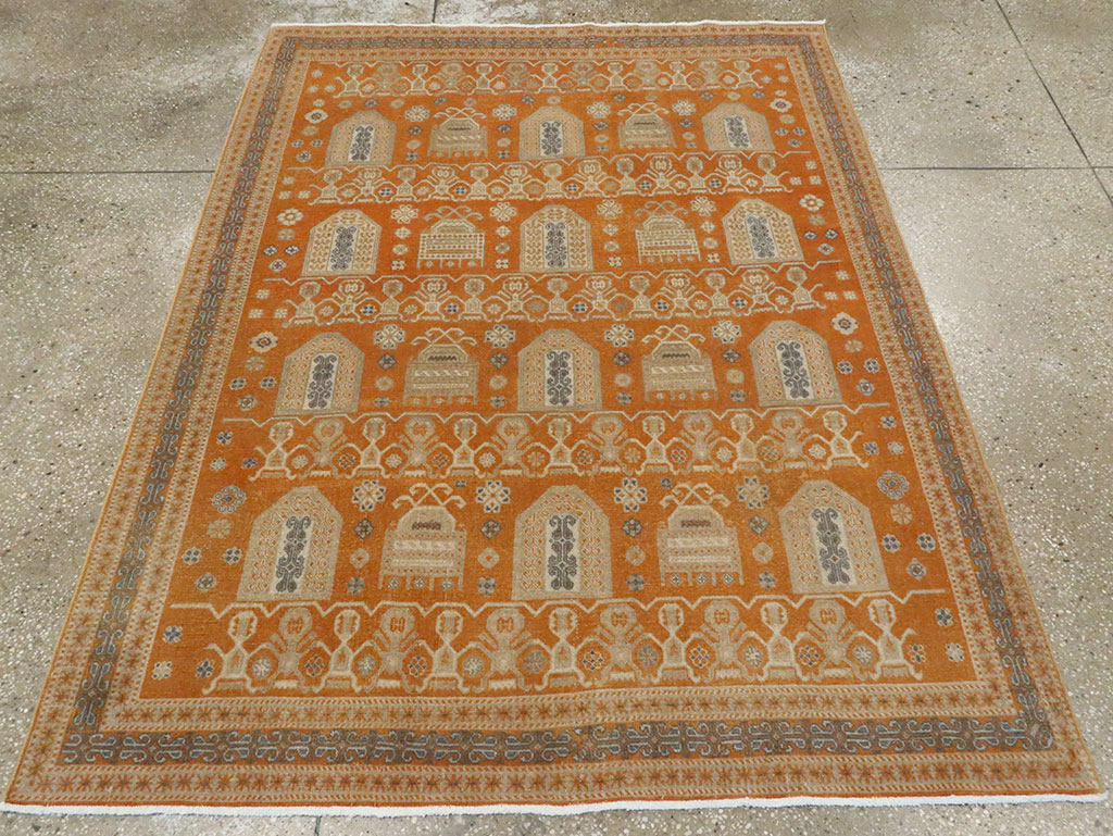 Vintage Persian Afshar Accent Rug, No.24454 - Gss