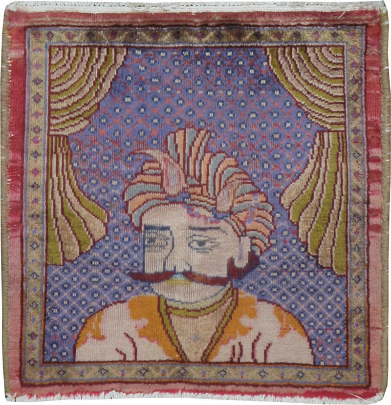 Vintage Persian Tabriz Pictorial Rug, No.24474 - Gss