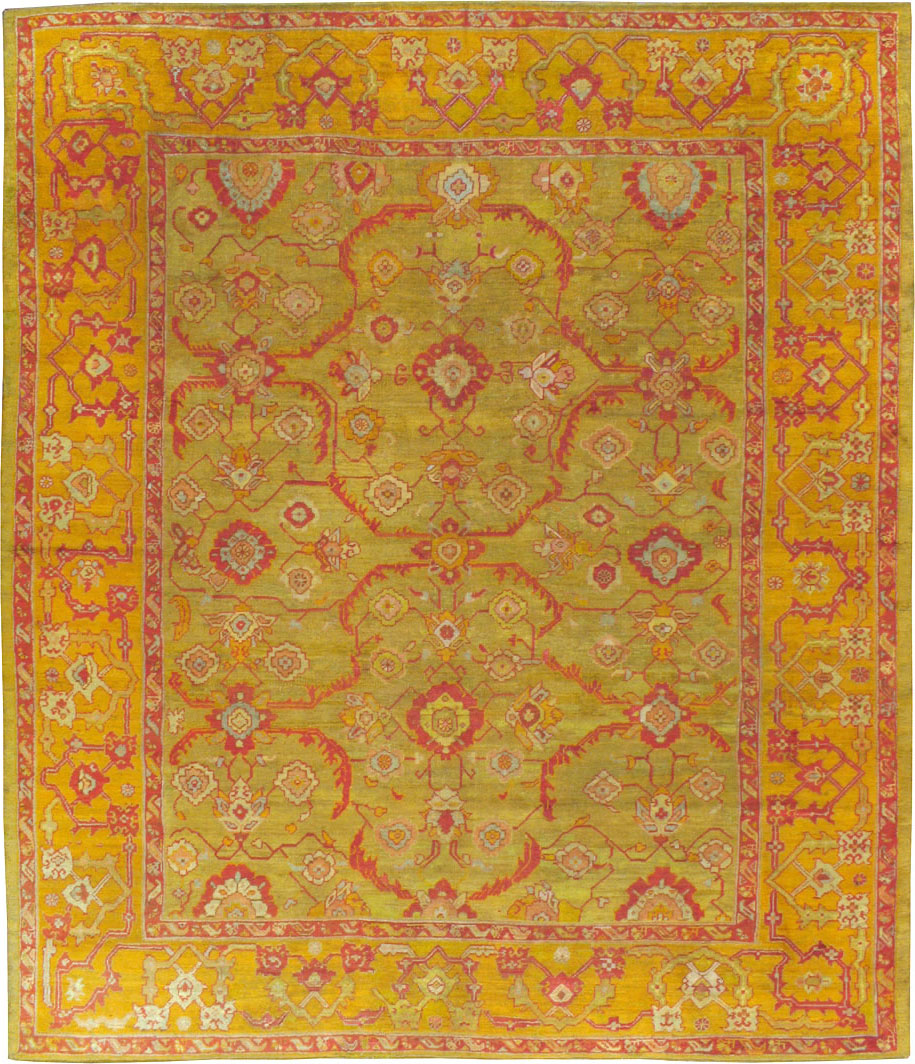 Antique Turkish Oushak Carpet, No.24476 - Gss