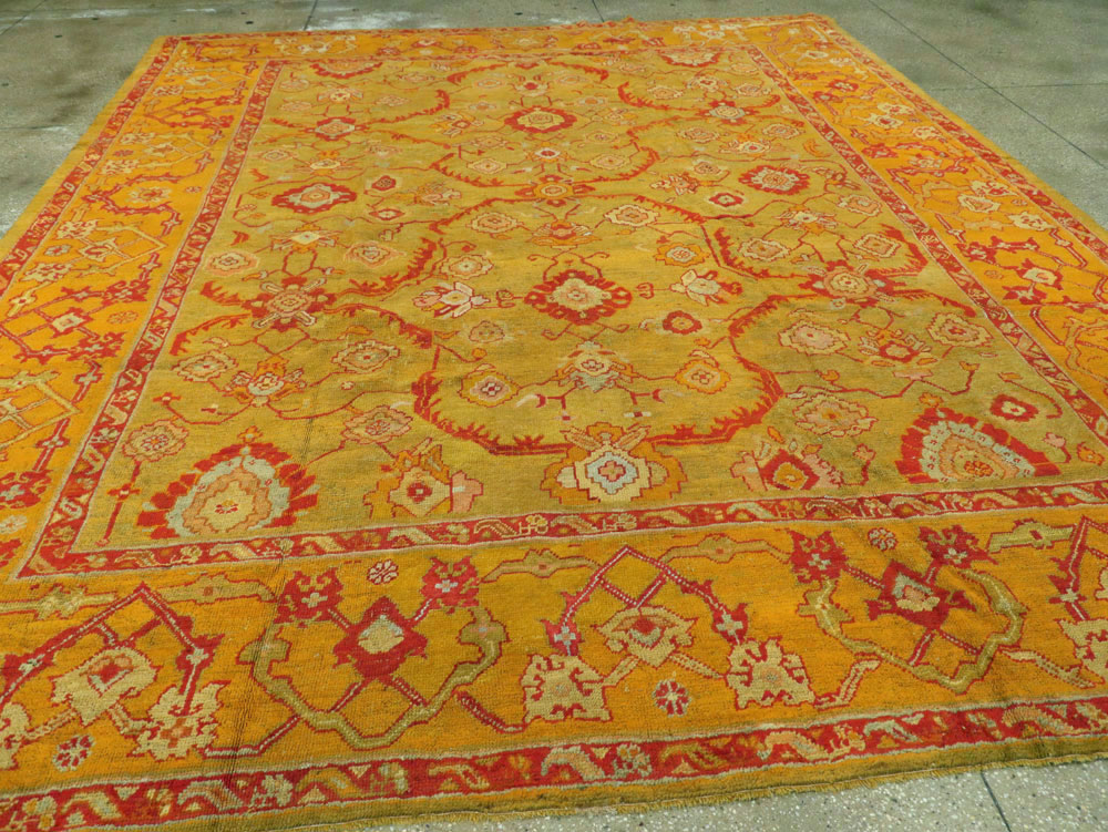 Antique Turkish Oushak Carpet, No.24476 - Gss