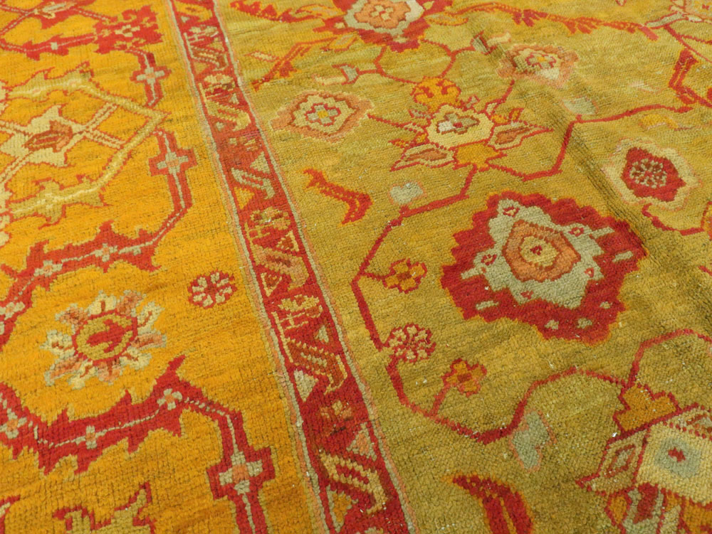 Antique Turkish Oushak Carpet, No.24476 - Gss