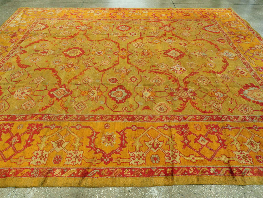 Antique Turkish Oushak Carpet, No.24476 - Gss