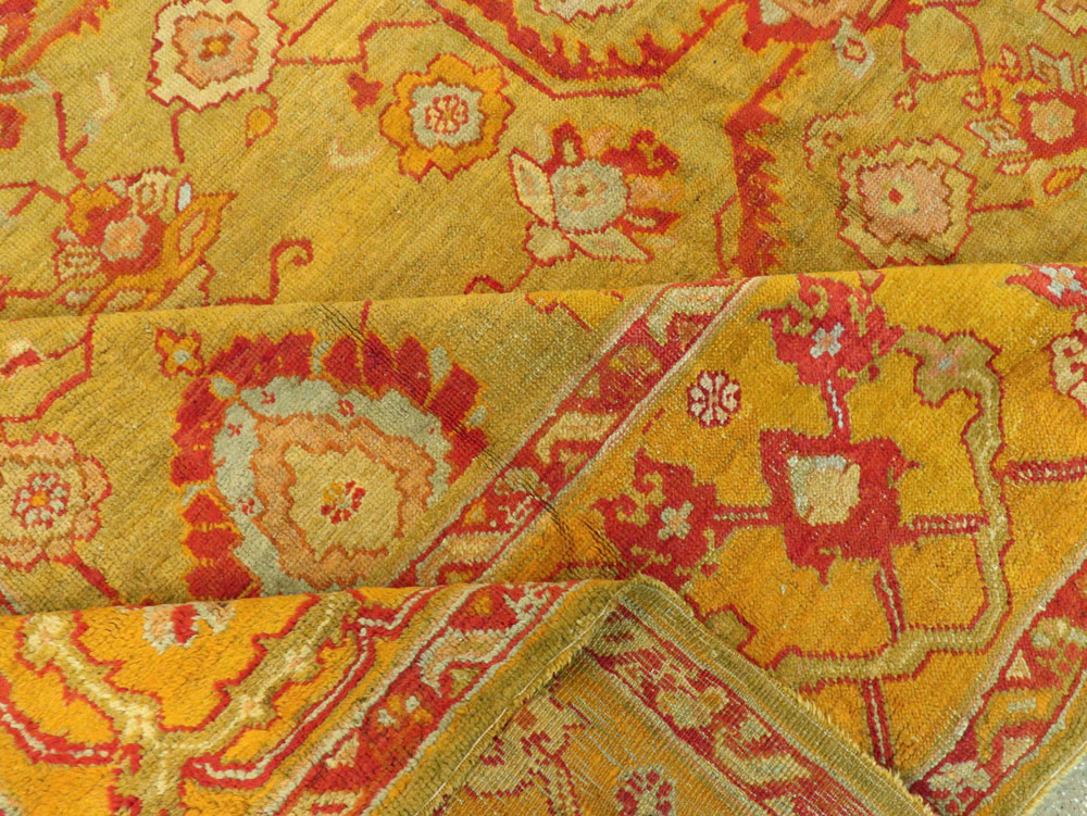 Antique Turkish Oushak Carpet, No.24476 - Gss