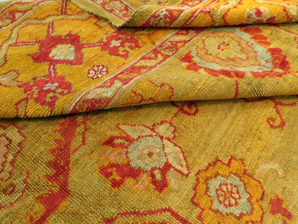 Antique Turkish Oushak Carpet, No.24476 - Gss