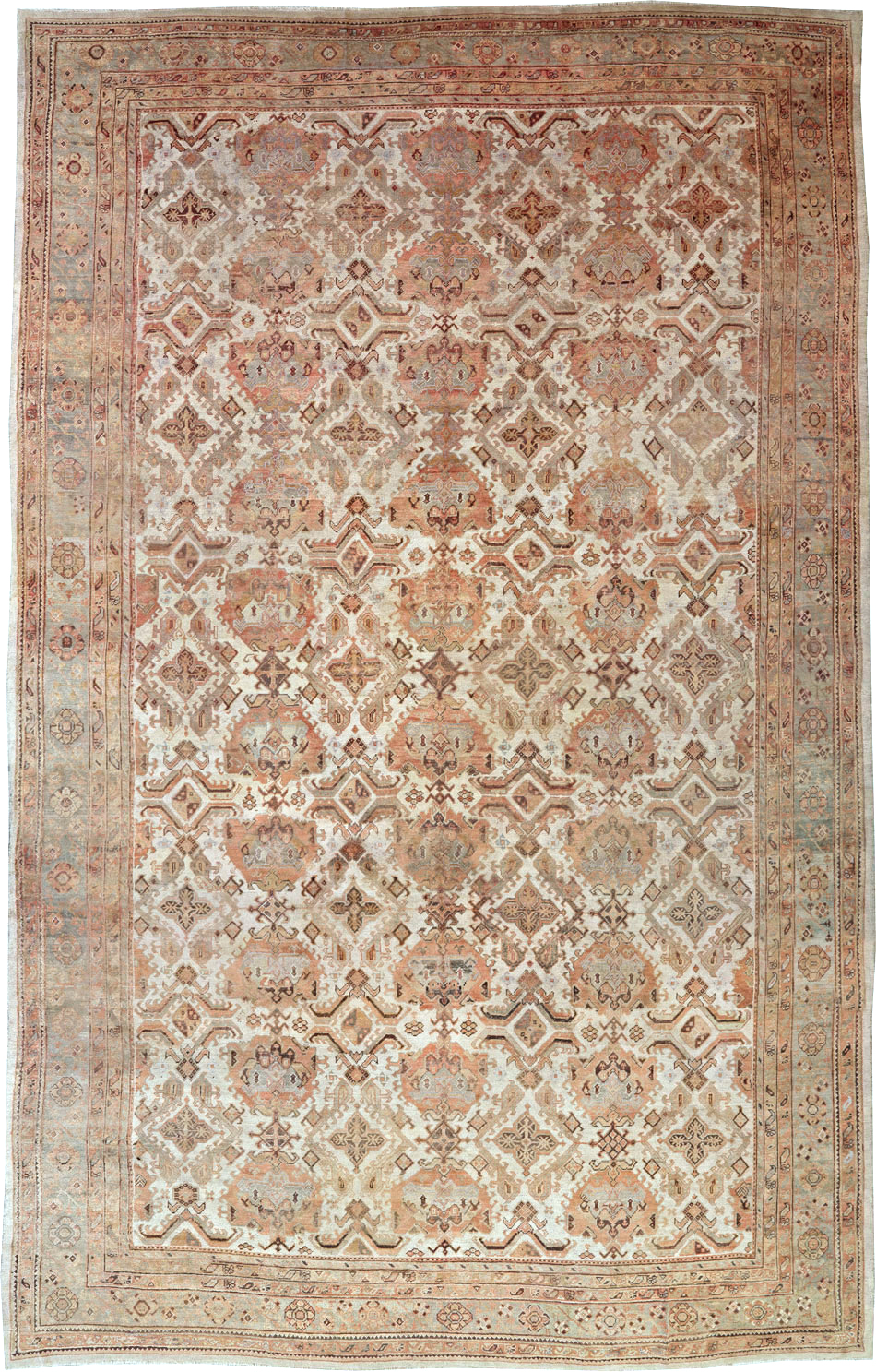 Antique Turkish Oushak Carpet, No.24509 - Gss