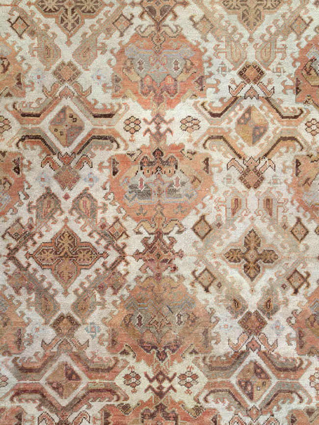 Antique Turkish Oushak Carpet, No.24509 - Gss