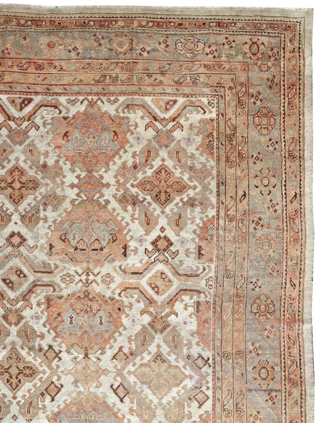 Antique Turkish Oushak Carpet, No.24509 - Gss