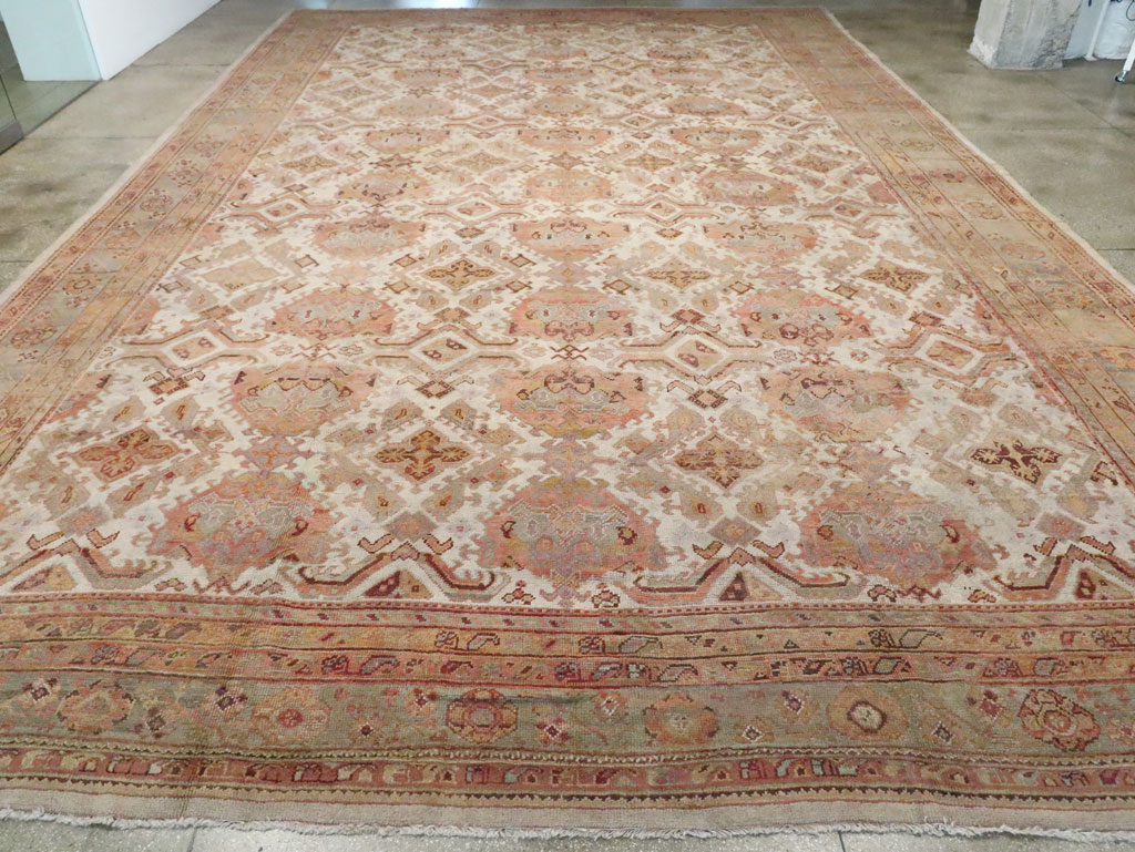 Antique Turkish Oushak Carpet, No.24509 - Gss