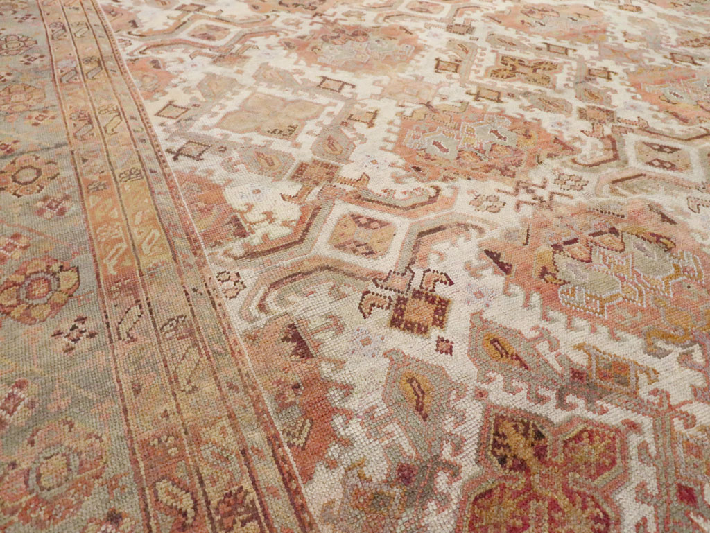 Antique Turkish Oushak Carpet, No.24509 - Gss