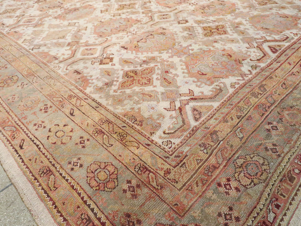 Antique Turkish Oushak Carpet, No.24509 - Gss