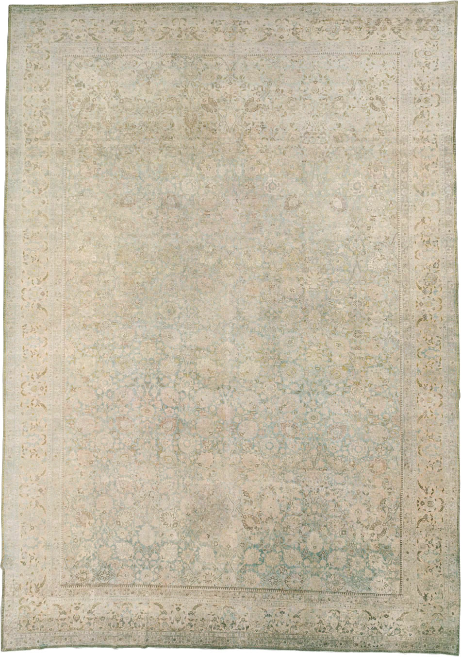 Antique Persian Tabriz Carpet, No.24516 - Gss