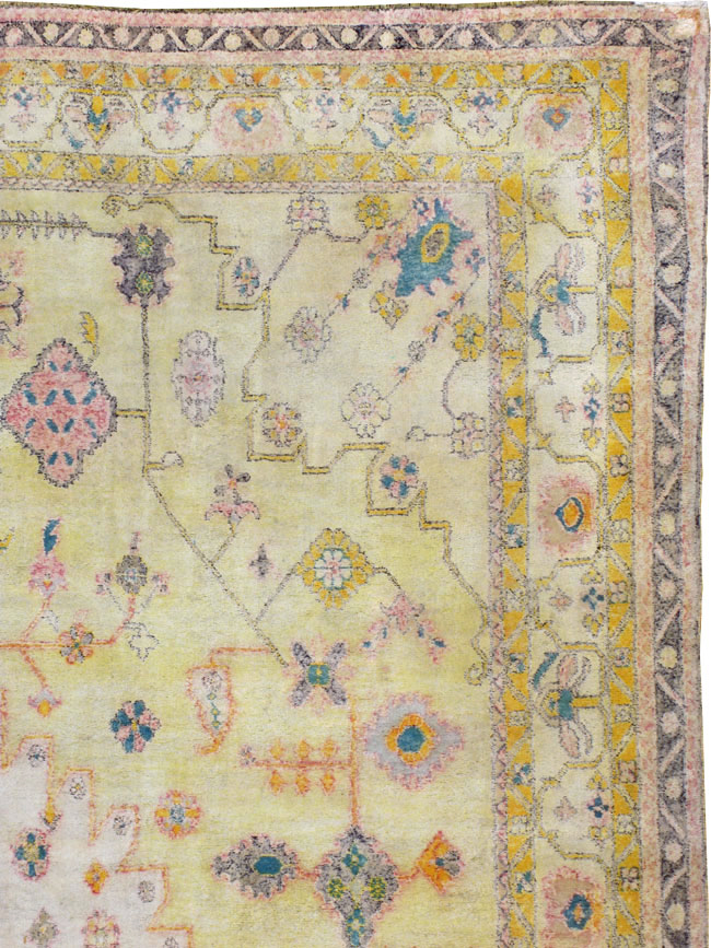 Vintage Indian Cotton Agra Carpet, No.24524 - Gss