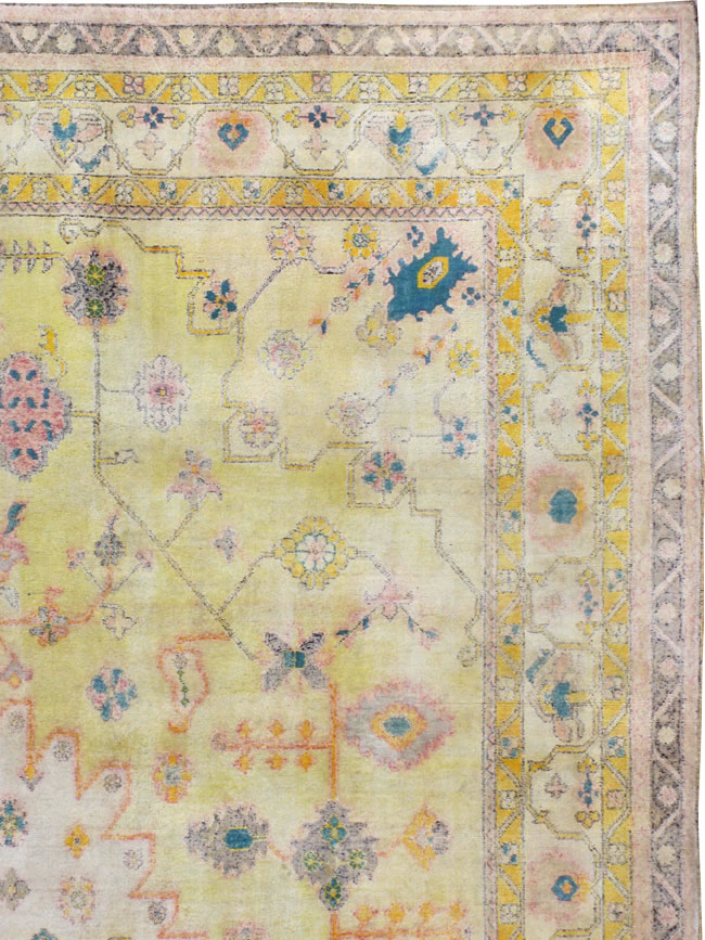 Vintage Indian Cotton Agra Carpet, No.24524 - Gss