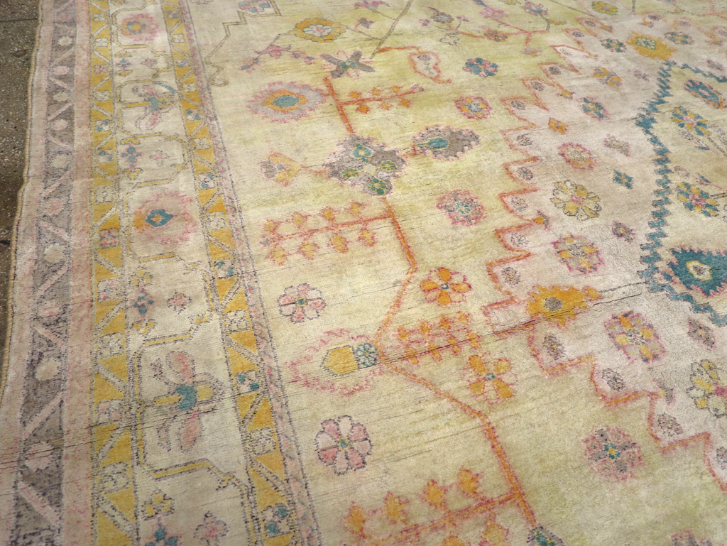 Vintage Indian Cotton Agra Carpet, No.24524 - Gss