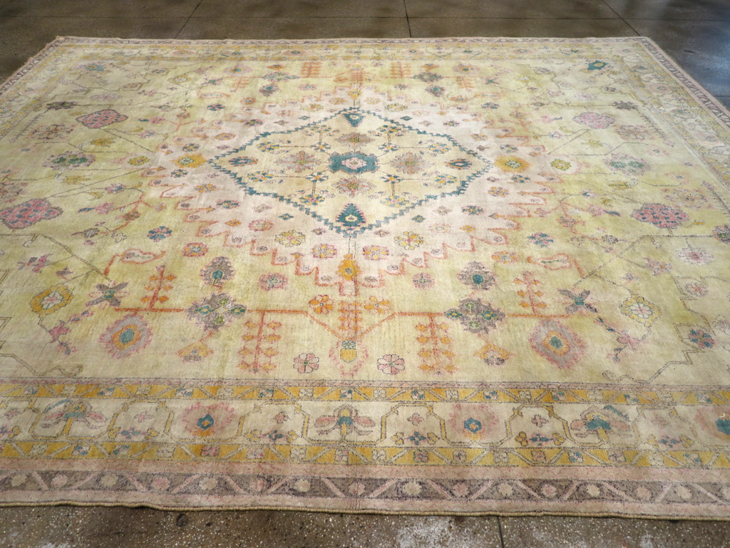 Vintage Indian Cotton Agra Carpet, No.24524 - Gss