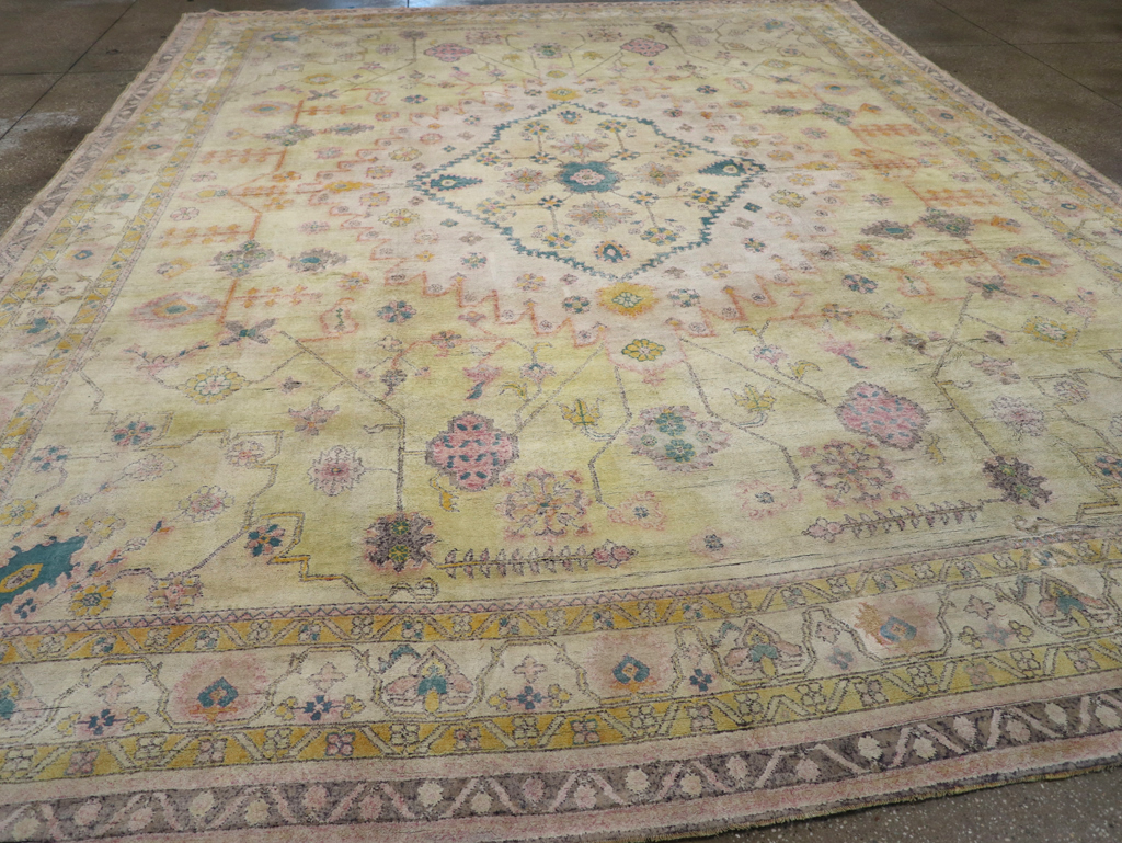 Vintage Indian Cotton Agra Carpet, No.24524 - Gss