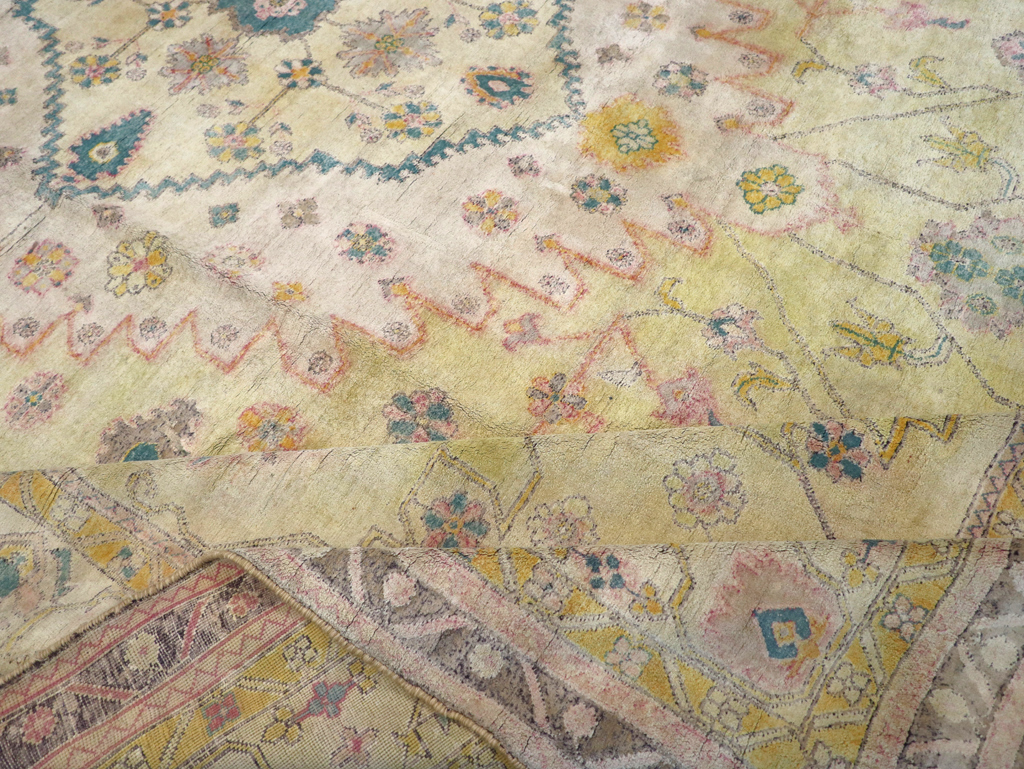 Vintage Indian Cotton Agra Carpet, No.24524 - Gss