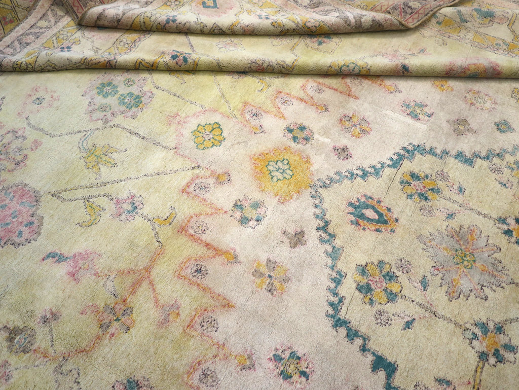 Vintage Indian Cotton Agra Carpet, No.24524 - Gss