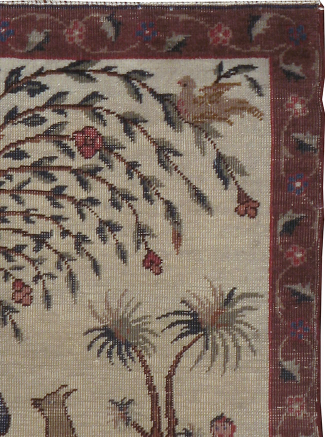 Vintage Persian Tabriz Pictorial Rug, No.24526 - Gss