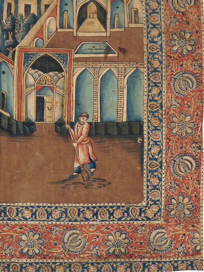 Vintage Persian Pictorial Textile, No.24527 - Gss