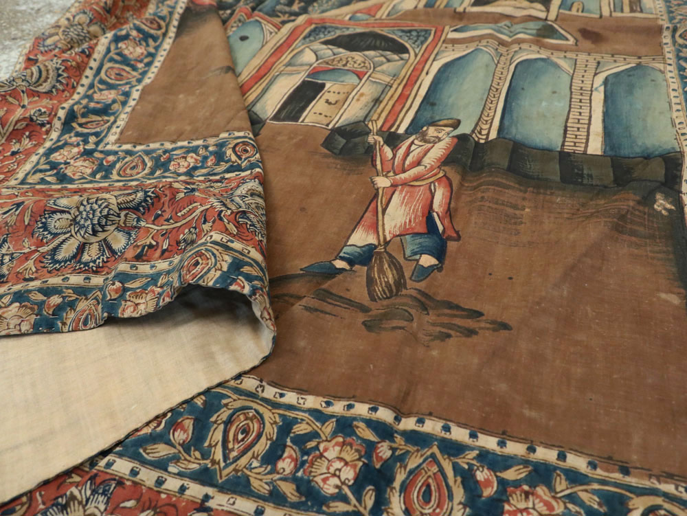 Vintage Persian Pictorial Textile, No.24527 - Gss