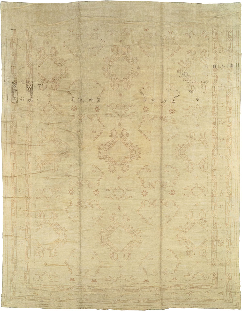 Antique Turkish Oushak Carpet, No.24530 - Gss