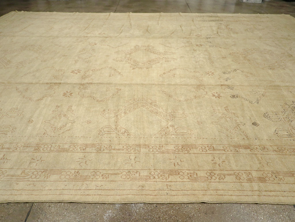 Antique Turkish Oushak Carpet, No.24530 - Gss