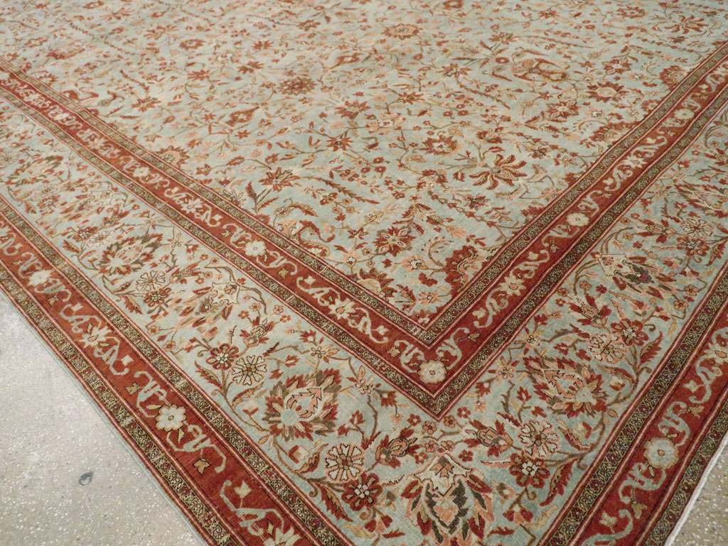 Antique Persian Kashan Oversize Carpet, No.24532 - Gss
