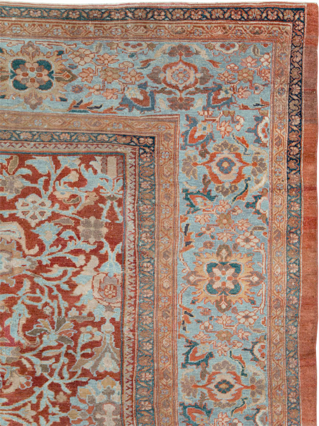 Antique Persian Sultanabad Large Square Room Size Carpet, No.24539 - Gss