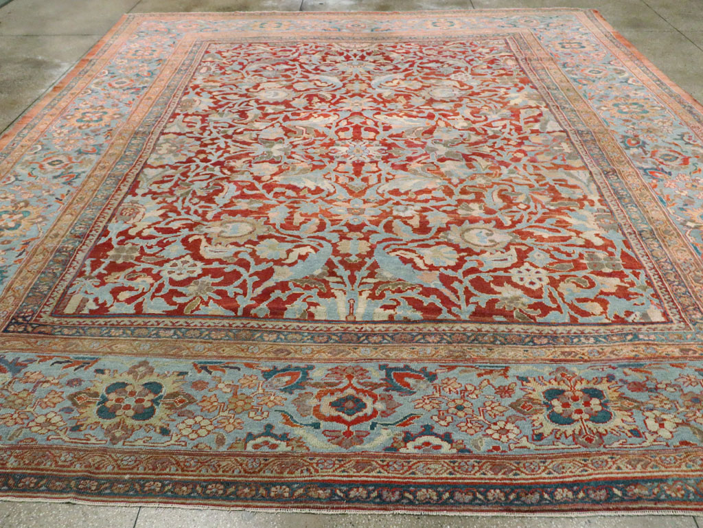 Antique Persian Sultanabad Large Square Room Size Carpet, No.24539 - Gss