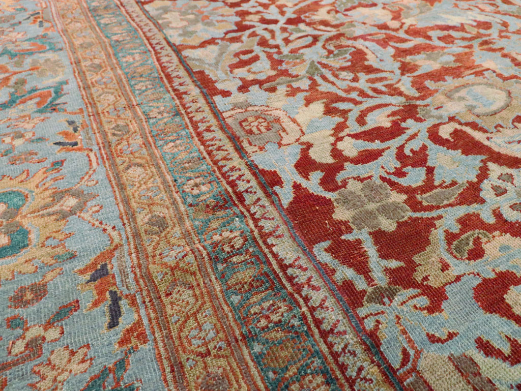 Antique Persian Sultanabad Large Square Room Size Carpet, No.24539 - Gss
