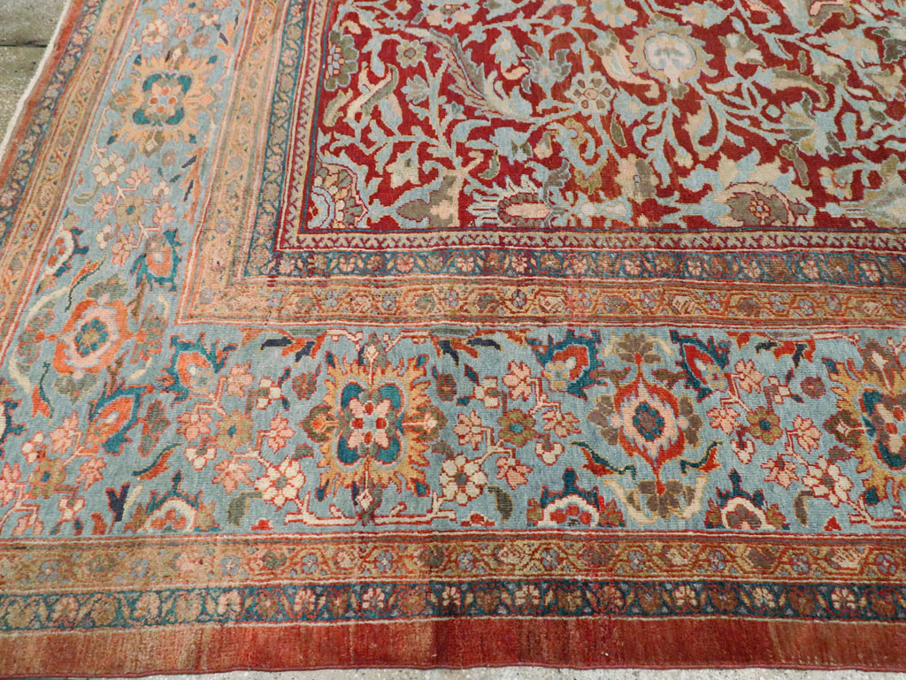 Antique Persian Sultanabad Large Square Room Size Carpet, No.24539 - Gss