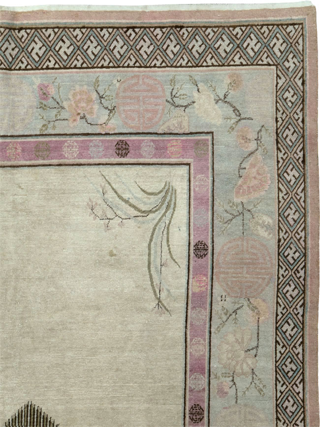 Antique East Turkestan Khotan Gallery Carpet, No.24542 - Gss