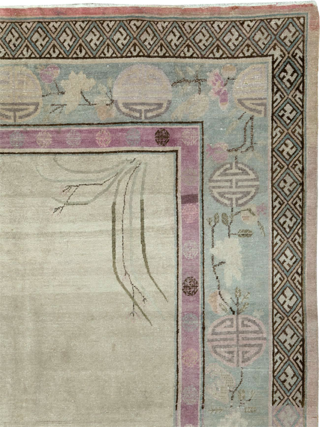 Antique East Turkestan Khotan Gallery Carpet, No.24542 - Gss