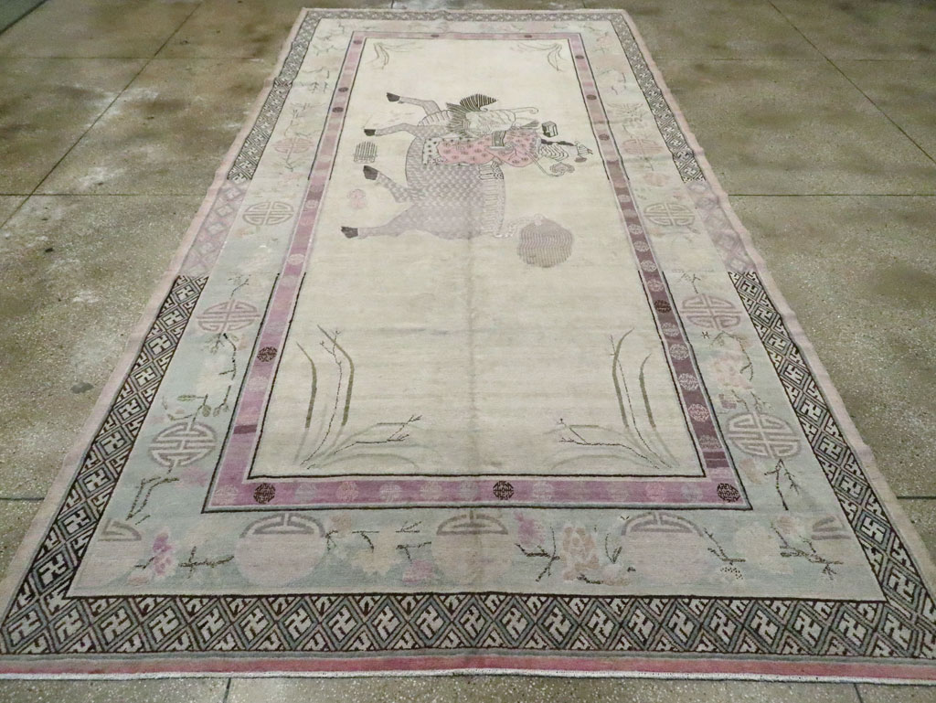 Antique East Turkestan Khotan Gallery Carpet, No.24542 - Gss