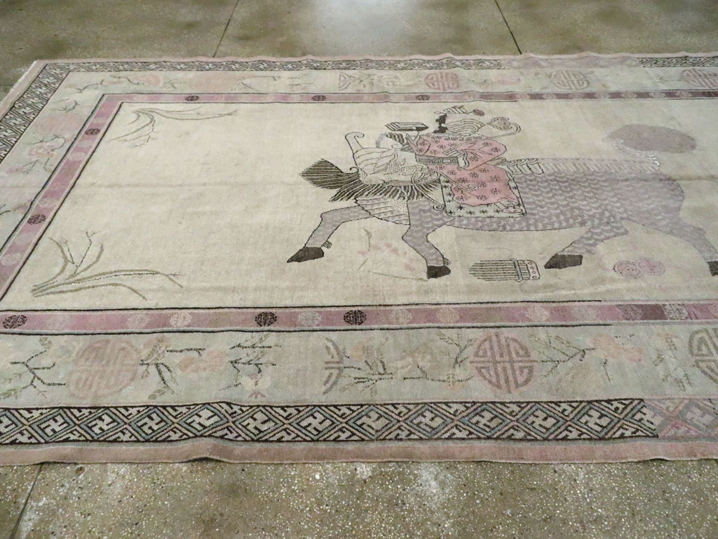 Antique East Turkestan Khotan Gallery Carpet, No.24542 - Gss