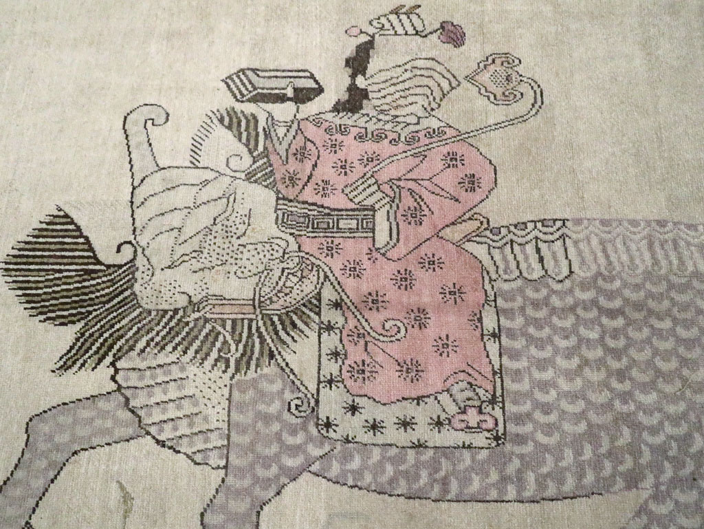 Antique East Turkestan Khotan Gallery Carpet, No.24542 - Gss