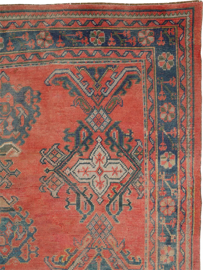 Antique Turkish Oushak Gallery Carpet, No.24548 - Gss
